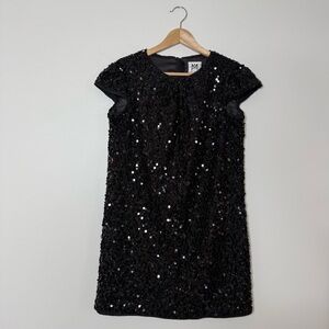 Milly Minis Girls Chloe Sequin Dress in black size 14 girl